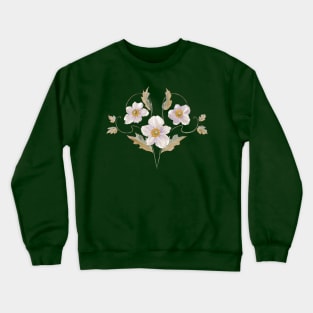 Three Graces anemone flowers Crewneck Sweatshirt